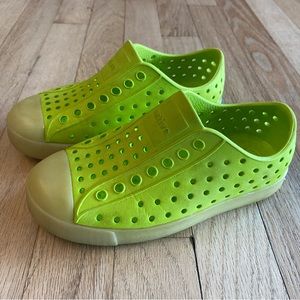 Native Jefferson Chartreuse Green Glow Slip On Shoes